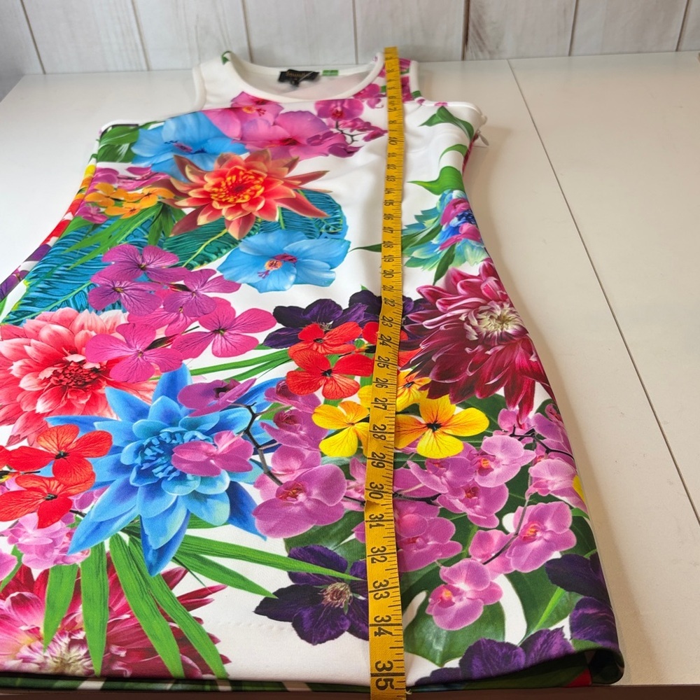Laundry by Shelli Segal Colorful Floral Mini Dress Racer Back Women’s Small EUC - Picture 13 of 14